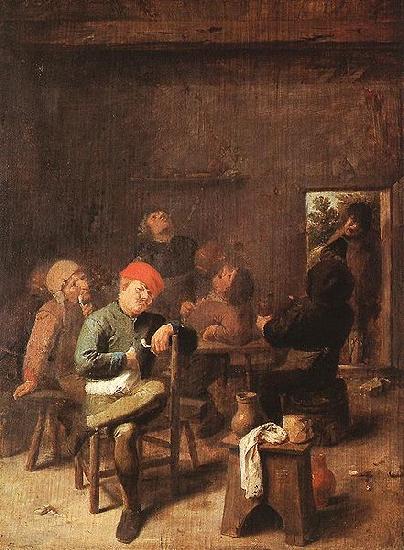 Adriaen Brouwer Peasants Smoking and Drinking Sweden oil painting art